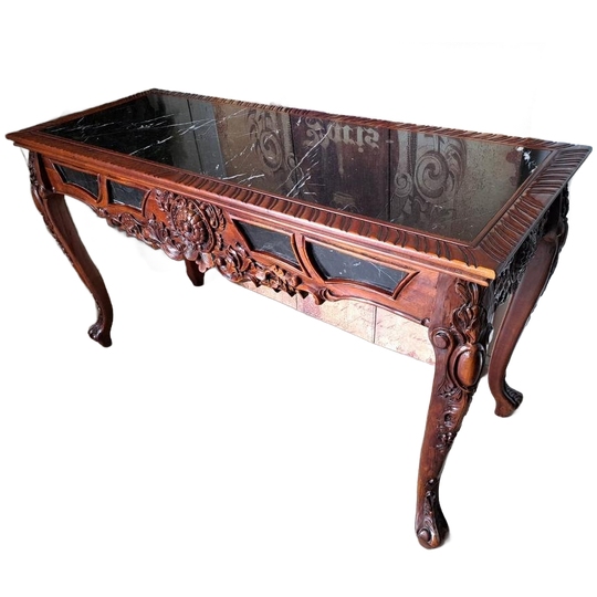 Grote Sidetable, Haltafel, Wandconsole Met Marmeren Blad 1