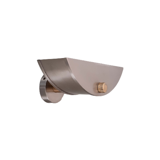 Qm38- Belgisch Design – Jaren 70 – Halvemaan Wandlamp – Pierre Lallemand(?) – Hollywood Regency 1