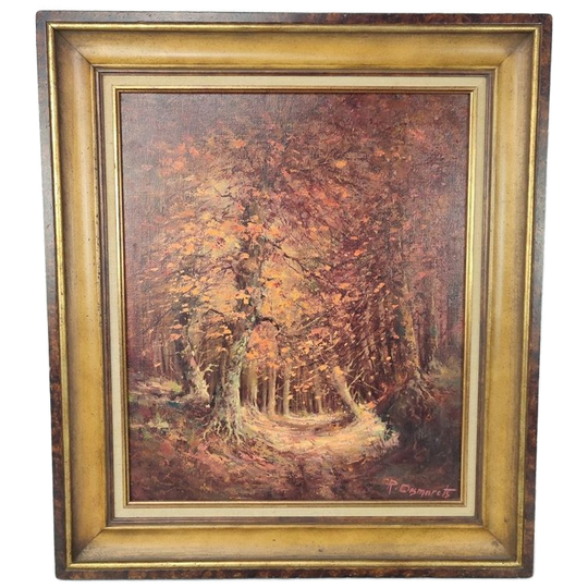 Robert Desmarets - Schilderij Bospad 1
