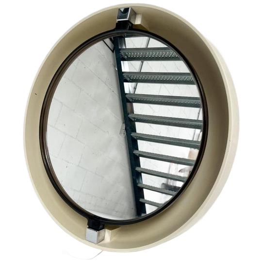 Rond Verlichte Designspiegel Van <<<brand>>>, 1970's 1