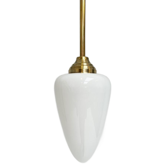 Opaline Plafondlamp In De Vorm Van Een Druppel, 1970’s 1