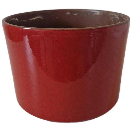 Vintage Bloempot Rode Keramieke Kamerplant Pot Jaren 60 1