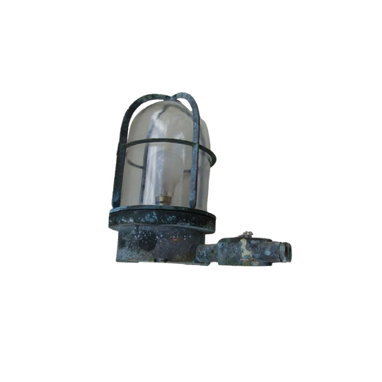 Vintage Industriele Bronzen Lamp, Kooilamp 1