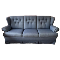 J`70 Korenblauwe Bank Sofa 3 Zit Vintage
