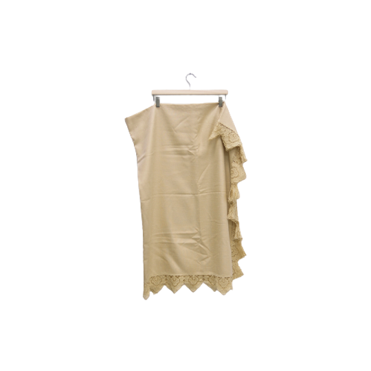 Vintage Beige Gehaakt Tafelkleed 1