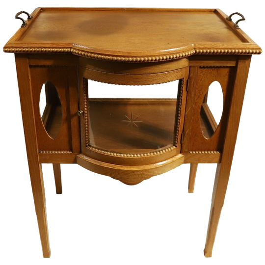 Vintage Theekastje Geslepen Ster En Bol Deurtje, Jaren '50 1