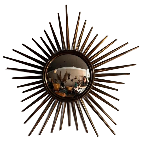Xl Zonnespiegel Sunburst Mid Century Vintage Chaty Vallauris 1