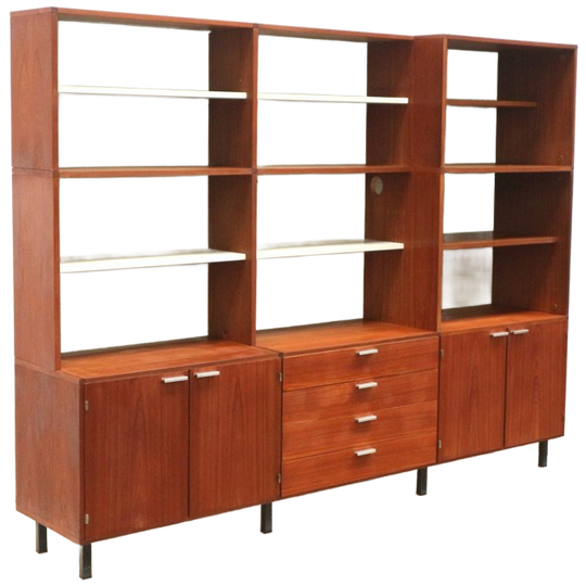 Groot Vintage Wandmeubel / Dressoir Van Cees Braakman Voor Pastoe ‘made To Measure’ 1