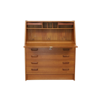 Vintage Deense Secretaire / Ladekast Teak, 1960S thumbnail 1