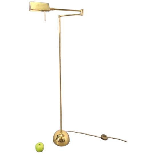 Regency Sölken Vloerlamp Messing Leeslamp Germany ’70 1