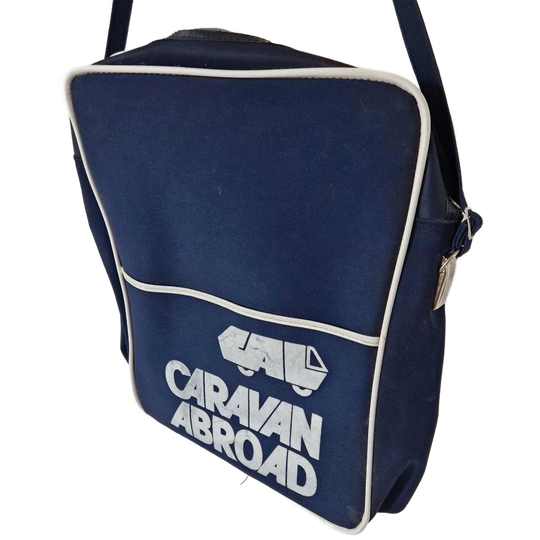 70's Vintage Schoudertas Laptop Caravan Abroad Delmore Ltd 1