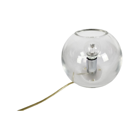 Tafellamp - Glas - Kristal - Toni Zuccheri Stijl - Bollamp - 3e Kwart 20e Eeuw 1