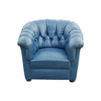 Vintage Leren Club Seat Chesterfield Look thumbnail 1