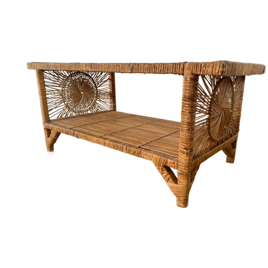 Rieten Salontafel 91 X 45,5 X 41 Cm 1