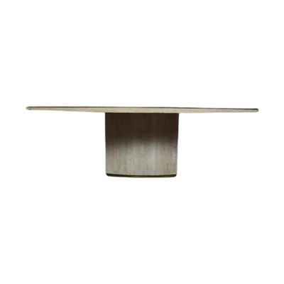 Travertine Dining Table By Jean Charles & Willy Rizzo, 1970'