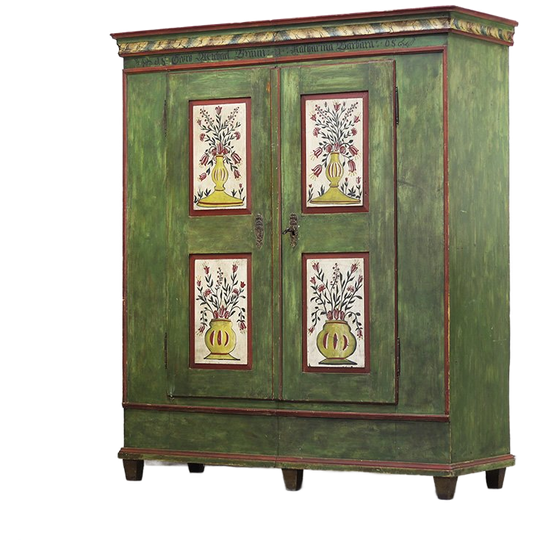 Antieke Beschilderde Bruidskast 1868 1