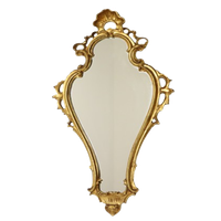 Klassieke Smalle Kuifspiegel Bladgoud Verguld Barok Stijl 72cm