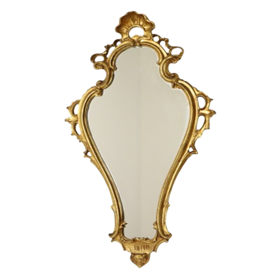 Klassieke Smalle Kuifspiegel Bladgoud Verguld Barok Stijl 72cm 1
