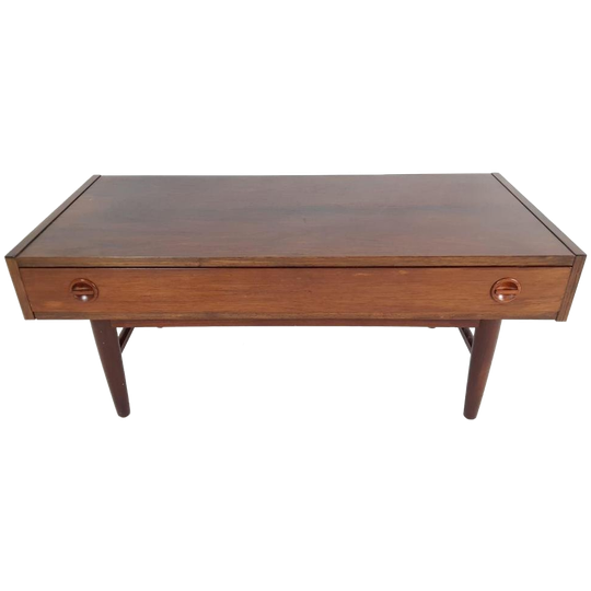 Vintage Deens Laag Kastje Lade Halkastje Sidetable 1