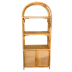 Vintage Bamboe Rotan Kast | Boogkast Rotan Bamboe thumbnail 1