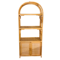 Vintage Bamboe Rotan Kast | Boogkast Rotan Bamboe