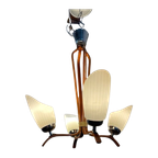 Vintage Spoetnik Lamp Hout En Glas. Door Drevo Humpolec thumbnail 1
