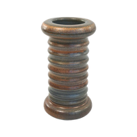 Vintage Vaasje Ribbels Bruin