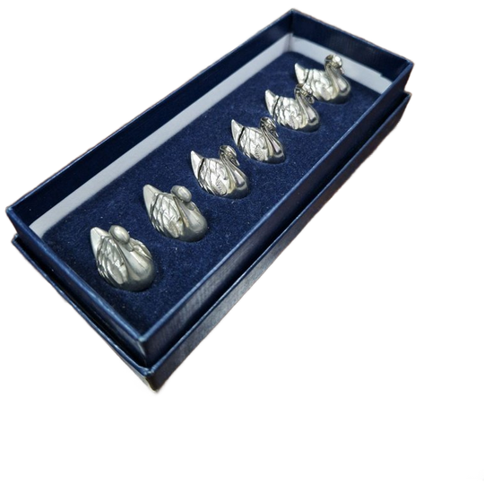 6 Delige Set Naamkaart Houders Zwaan 1