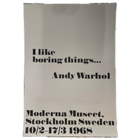 Andy Warhol, I Like Boring Things…, Copyright 2015..