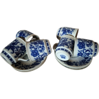 Vintage Mz Chzechoslovakia Cobalt Underglaze 6 Kop&schotels thumbnail 1