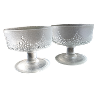 Vintage Ijscoupes Met Relief Bubbeltjes 2 Stuks