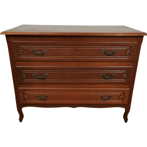 Vintage Queen Ann Ladekast, Commode Dressoir Ladekastje 402