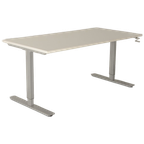Solidesk Zit-Sta Bureau, Wit Blad, 160 X 80 Cm, Hoogte Verstelbaar D.M.V. Handslinger thumbnail 1