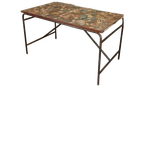 Gerecycled Hout En Metaal Eettafel, Tafel, 141 X 81 Cm thumbnail 1