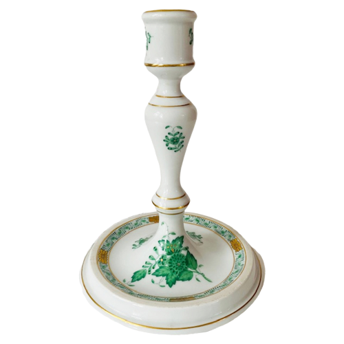 Chinese Bouquet Apponyi Green Kandelaar Porselein Herend