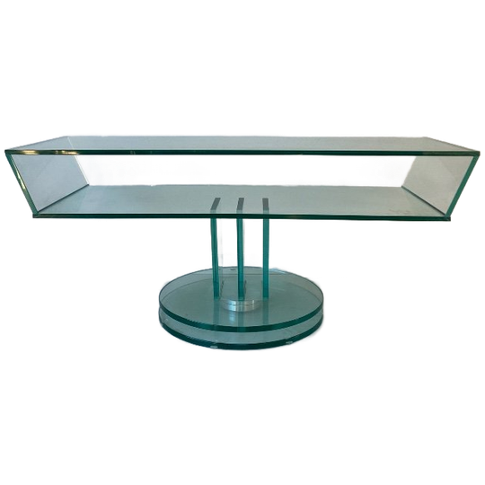 Mid Century / Vintage Glazen Italiaanse Salontafel 1