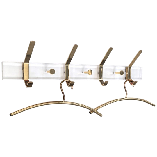 Ke28 – Kapstok – Perspex En Messingen Haken – Regency 1