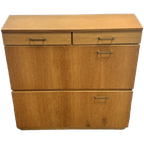 Vintage Schoenenkast, Licht Hout, 1970's Duitsland thumbnail 1