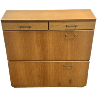 Vintage Schoenenkast, Licht Hout, 1970's Duitsland