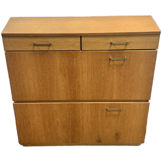 Vintage Schoenenkast, Licht Hout, 1970's Duitsland 1