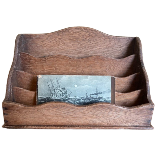 Postbakje Bureau Brievenbakje Eiken Art Deco 1930 Frans 1