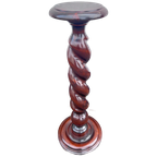 Klassieke Plantenzuil, Notenhout 93 Cm Hoog thumbnail 1