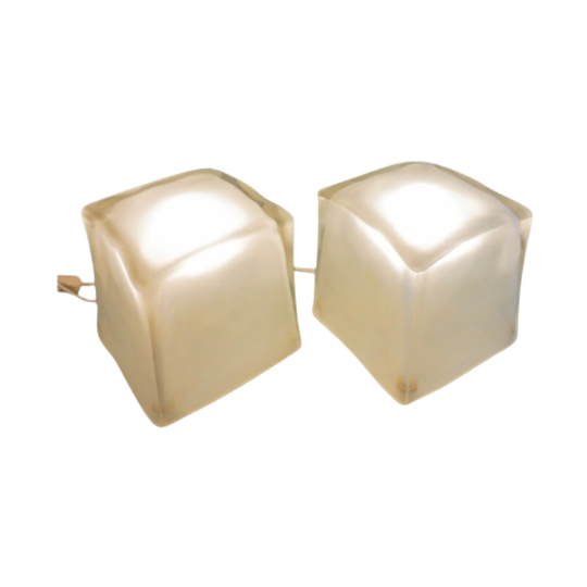 2 IKEA Ice Cube Glazen Lampen 1