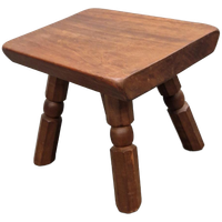Vintage Tafeltje Teakhouten Plantentafel Krukje
