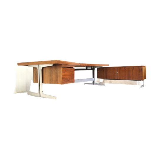 Groot Exclusief Vintage Palissander Hoekbureau Van Voko Gemaakt In De Jaren ’60 1