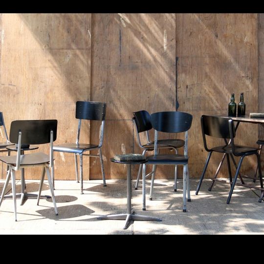 Alle Soorten Industrieel Vintage Zwarte Schoolstoelen 1