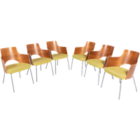 Set Of 6 Scandinavian Design ‘Cortina’ Shell/Club Chairs By Gunilla Allard