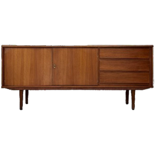 Vintage Houten Dressoir / Sideboard Met 2 Deurtjes En 3 Lades 1