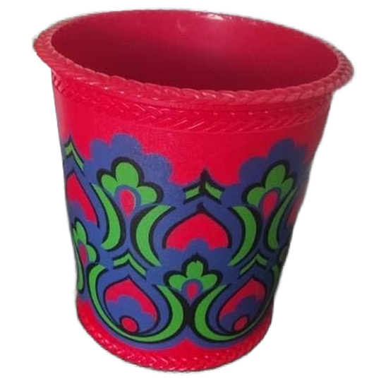 Vintage Prullenbak Rood Blauw Groen Emsa 1