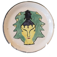 Mid-Century Wandkeramiek Gesigneerd Leroy